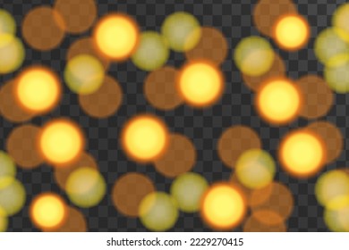 Abstract gold bokeh with black background