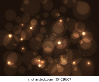 Abstract gold bokeh digital background. Vector illustration