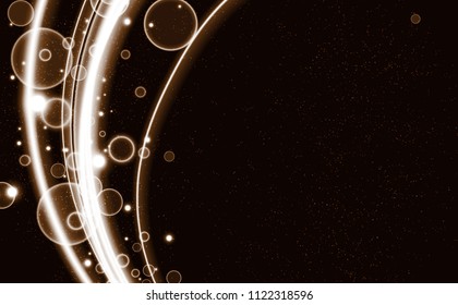 Abstract gold Bokeh effect background. Vector illustration.