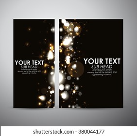 Abstract gold bokeh. Graphics resources design template or roll up. 