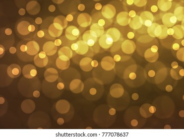 Abstract gold bokeh light luxury background vector illustration.