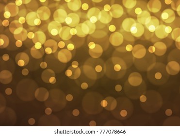 Abstract gold bokeh light luxury background vector illustration.
