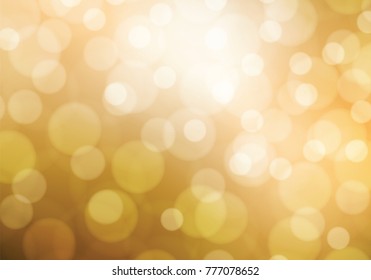 Abstract gold bokeh light luxury background vector illustration.