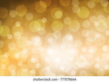 Abstract gold bokeh light luxury background vector illustration.