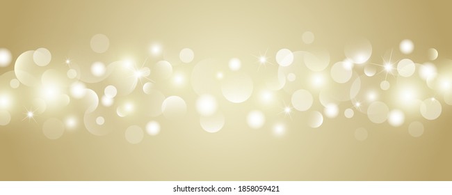 Abstract gold bokeh lights background vector illustration
