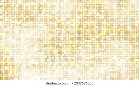 Abstract gold bottom mosaic with white copy space.