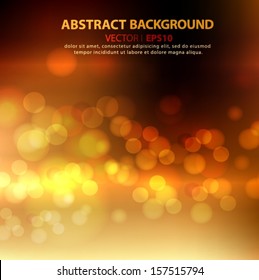 Abstract gold and brown background with space for text. Vector EPS 10 illustration.