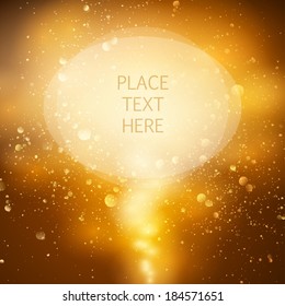 Abstract gold and brown background with space for text.