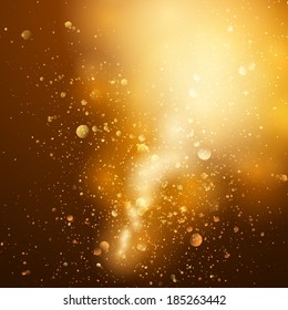 Abstract gold and brown background with space for text.