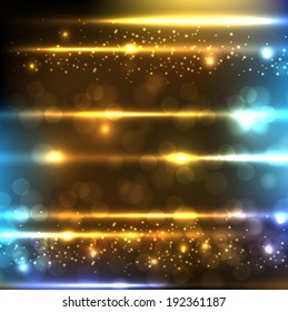 Abstract gold and brown background with space for text. Vector EPS 10 illustration.