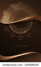 Abstract gold and brown circle ornate background