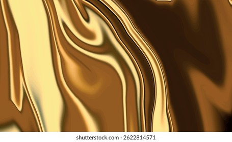 Abstract, Gold and Brown. Liquid Gold Texture. Swirling Gold Abstract,