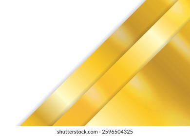 Abstract Gold Brushed Metal Background With Copy Space. Stainless Steel. Wallpaper. Vector Illustration