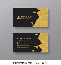 Abstract gold business card design template