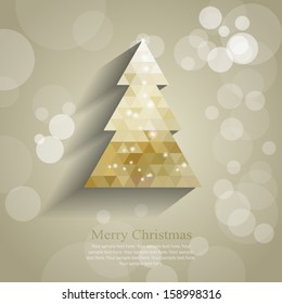 Abstract Gold Christmas Tree