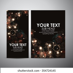 Abstract gold Circle bokeh. Graphic resources design template or roll up. 