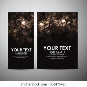 Abstract gold Circle bokeh. Graphic resources design template or roll up. 