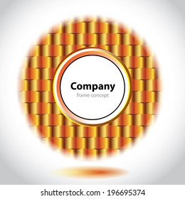 Abstract gold circle element - Flat design - Web Banners - stock vector