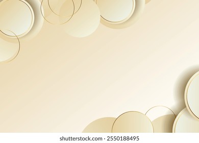 Abstract gold circle lines background