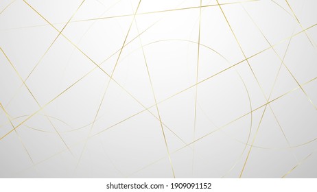 Abstract Gold Circle Lines And Lines On White Background