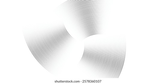 Abstract gold circle lines on dark background. Geometric stripe line art design
