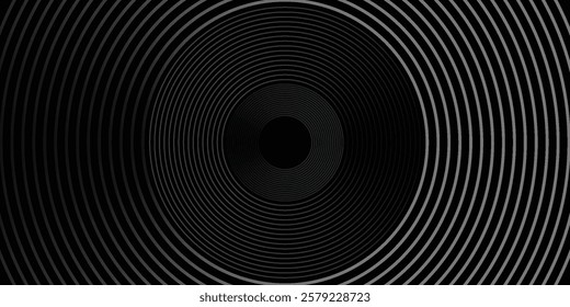 Abstract gold circle lines on dark background. Geometric stripe line art design. Modern luxury template. Suit for presentation, banner, cover, web, flyer, poster, brochure.