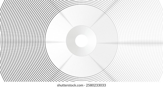 Abstract gold circle lines on dark background