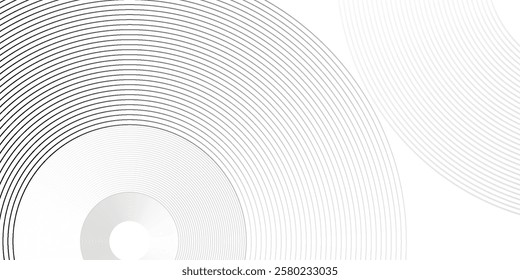 Abstract gold circle lines on dark background