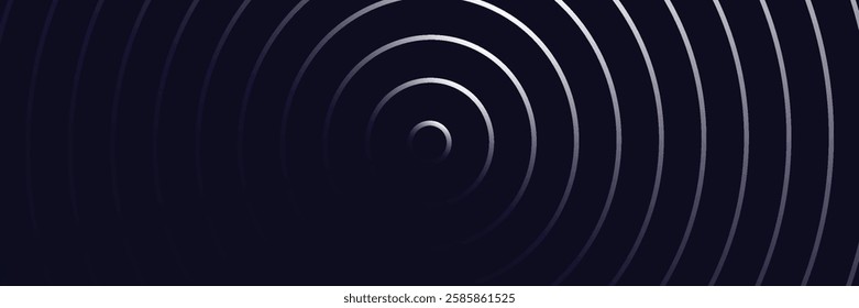 Abstract gold circle lines on dark background. Geometric stripe line art design. Vector illustration, eps10.