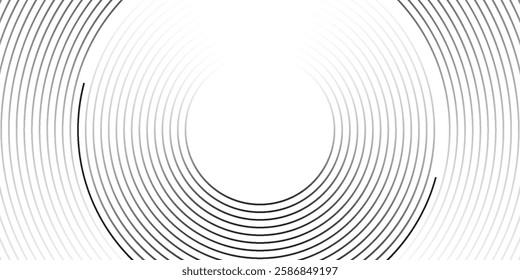 Abstract gold circle lines on dark background. Geometric stripe line art design. modern