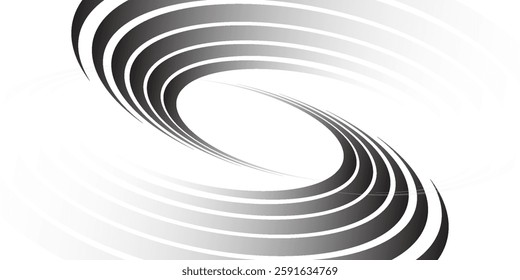 Abstract gold circle lines on dark background. Geometric stripe line art design. Vector illustration, eps10.