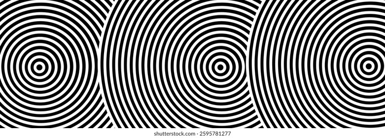 Abstract gold circle lines on dark background. Geometric stripe line art design.