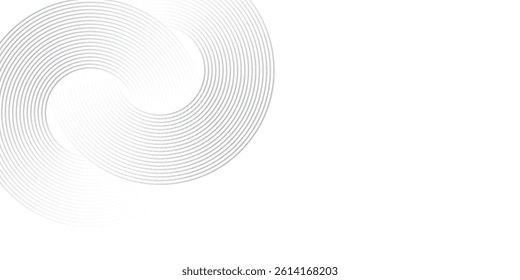 Abstract gold circle lines on dark background. Geometric stripe line art design.