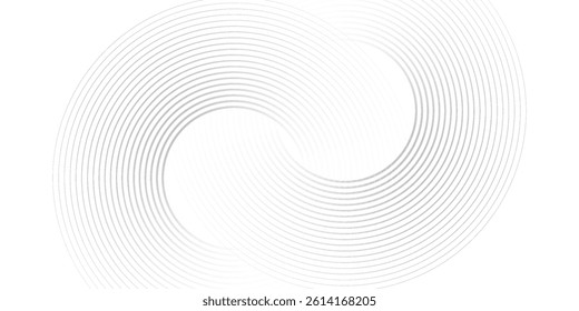 Abstract gold circle lines on dark background. Geometric stripe line art design.