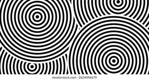 Abstract gold circle lines on dark background. Geometric stripe line art design.