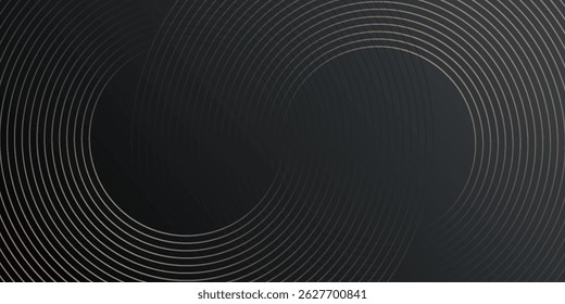 Abstractas líneas de círculo de oro sobre fondo oscuro. Diseño geométrico del arte de la línea de la raya. Moderna Plantilla de lujo. Traje para la presentación, Anuncio, cubierta, Web, volante, cartel, folleto.