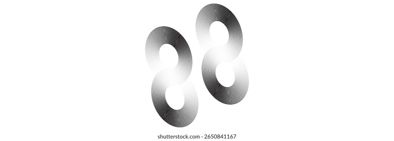 Abstract gold circle lines on dark background. Geometric stripe line art design.vector illustration.eps 10.modern.