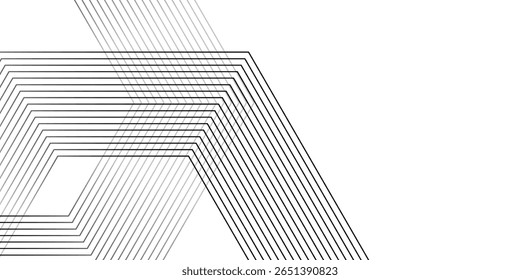 Abstract gold circle lines on dark background. Geometric stripe line art design. Vector illustration, eps10.