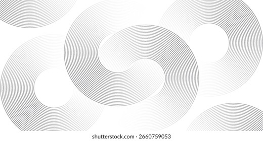 Abstrato linhas de círculo dourado no fundo escuro. Projeto de arte de linha de faixa geométrica. Ilustração vetorial, eps10.
