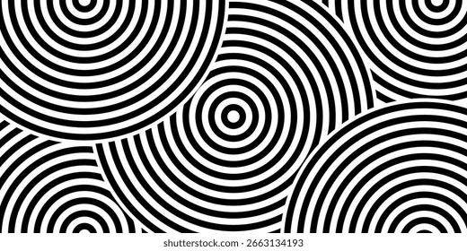 Abstractas líneas de círculo de oro sobre fondo oscuro. Diseño geométrico del arte de la línea de la raya.	
