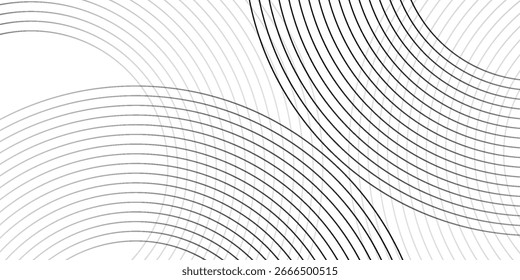 Abstractas líneas de círculo de oro sobre fondo oscuro. Diseño geométrico del arte de la línea de la raya. Ilustración vectorial, eps10.