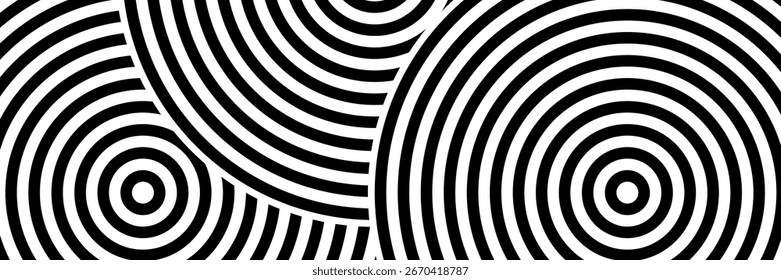 Abstractas líneas de círculo de oro sobre fondo oscuro. Diseño geométrico del arte de la línea de la raya.	