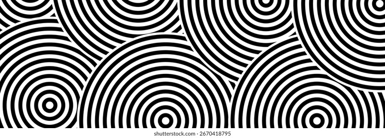 Abstrakte goldene Kreislinien auf dunklem Hintergrund. Geometrisches Streifenlinien-Kunstdesign.	