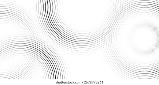 Abstrato linhas de círculo dourado no fundo escuro. Projeto de arte de linha de faixa geométrica. Ilustração vetorial, eps10.	