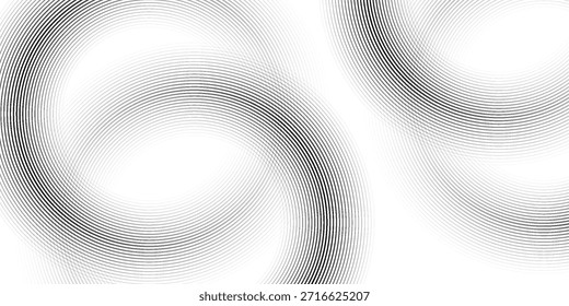 Abstractas líneas de círculo de oro sobre fondo oscuro. Diseño geométrico del arte de la línea de la raya.