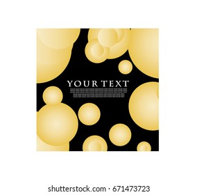Abstract gold circle on black Background Vector