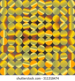 Abstract gold circle shape pattern background