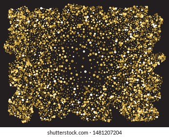 Abstract gold circles for holidays. Vector illustration poster. Vibrant element of your design. Gold trendy modern elegant background for anniversary, birthday celebrate or other festive event.