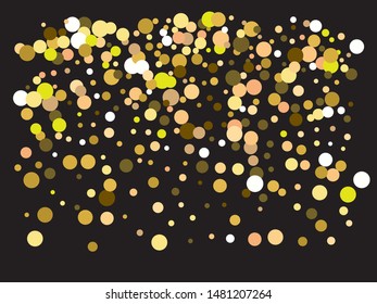 Abstract gold circles for holidays. Vector illustration vintage. Unusual element of your design. Gold trendy modern elegant background for anniversary, birthday celebrate or other festive event.