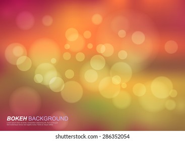 Abstract gold circular bokeh background
